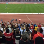 York Athletics Stadium - Track with Fans York Athletics Stadium - Track with Fans