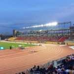 York Athletics Stadium - Track with Fans York Athletics Stadium - Track with Fans
