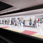 Artist’s rendering of the future Bloor-Yonge Station expanded Line 1 Northbound platform. Design subject to change. Artist’s rendering of the future Bloor-Yonge Station expanded Line 1 Northbound platform. Design subject to change.